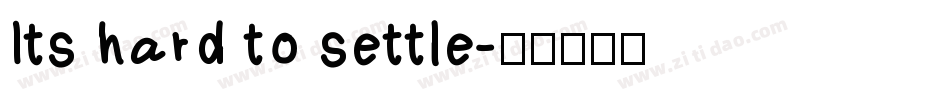 Its hard to settle字体转换